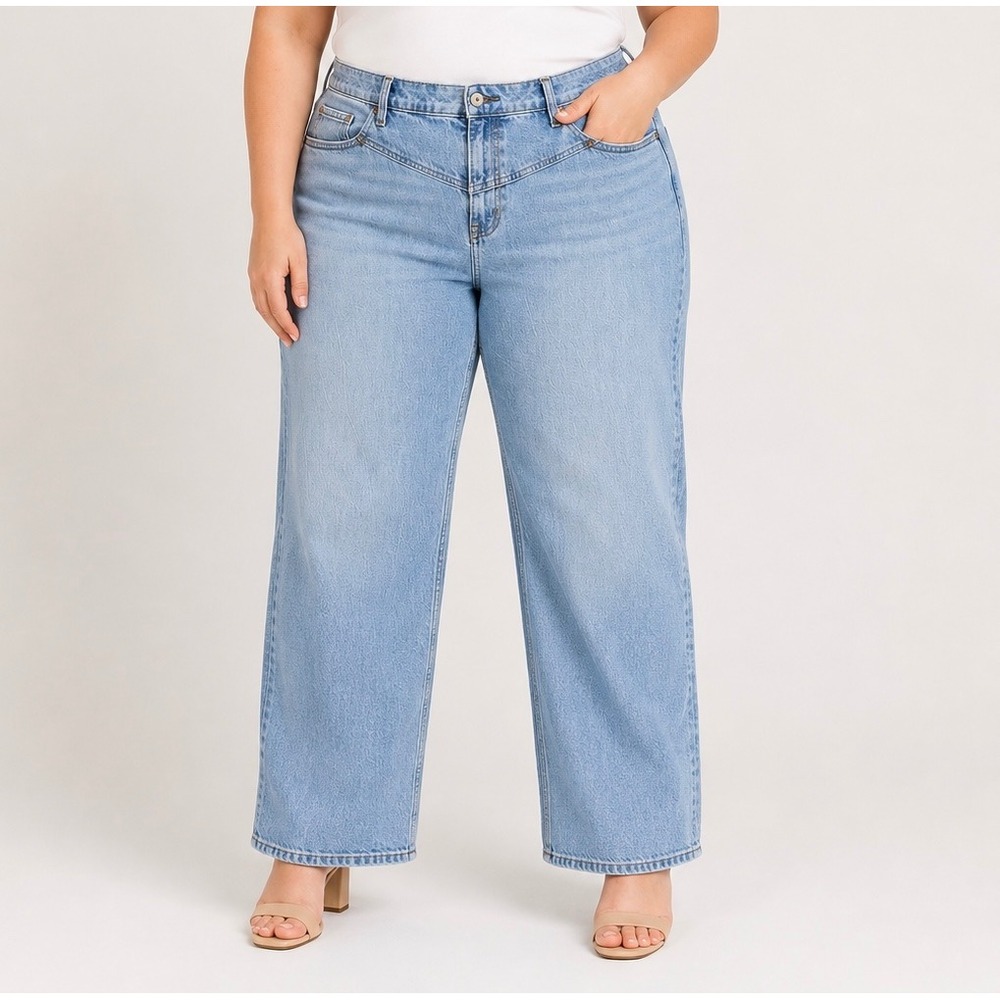Abercrombie & Fitch 90s Relaxed Jeans Womens 34/18 S Blue Curve Love High Rise